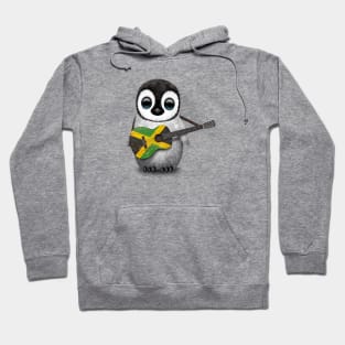 Baby Penguin Playing Jamaican Flag Guitar Hoodie